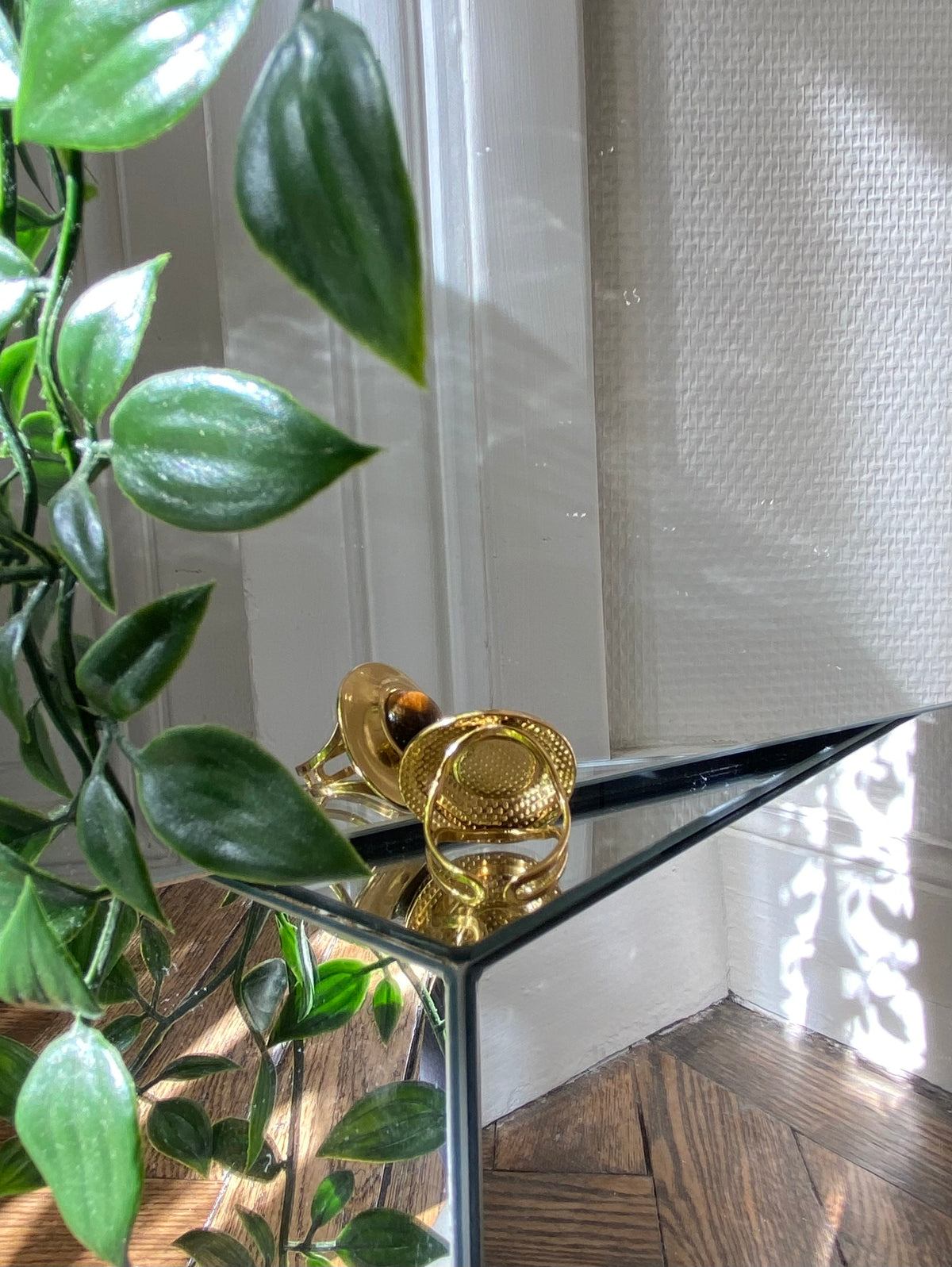 Bague pierre marron