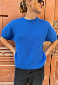 Pull bleu à manches courtes Le Vestiaire