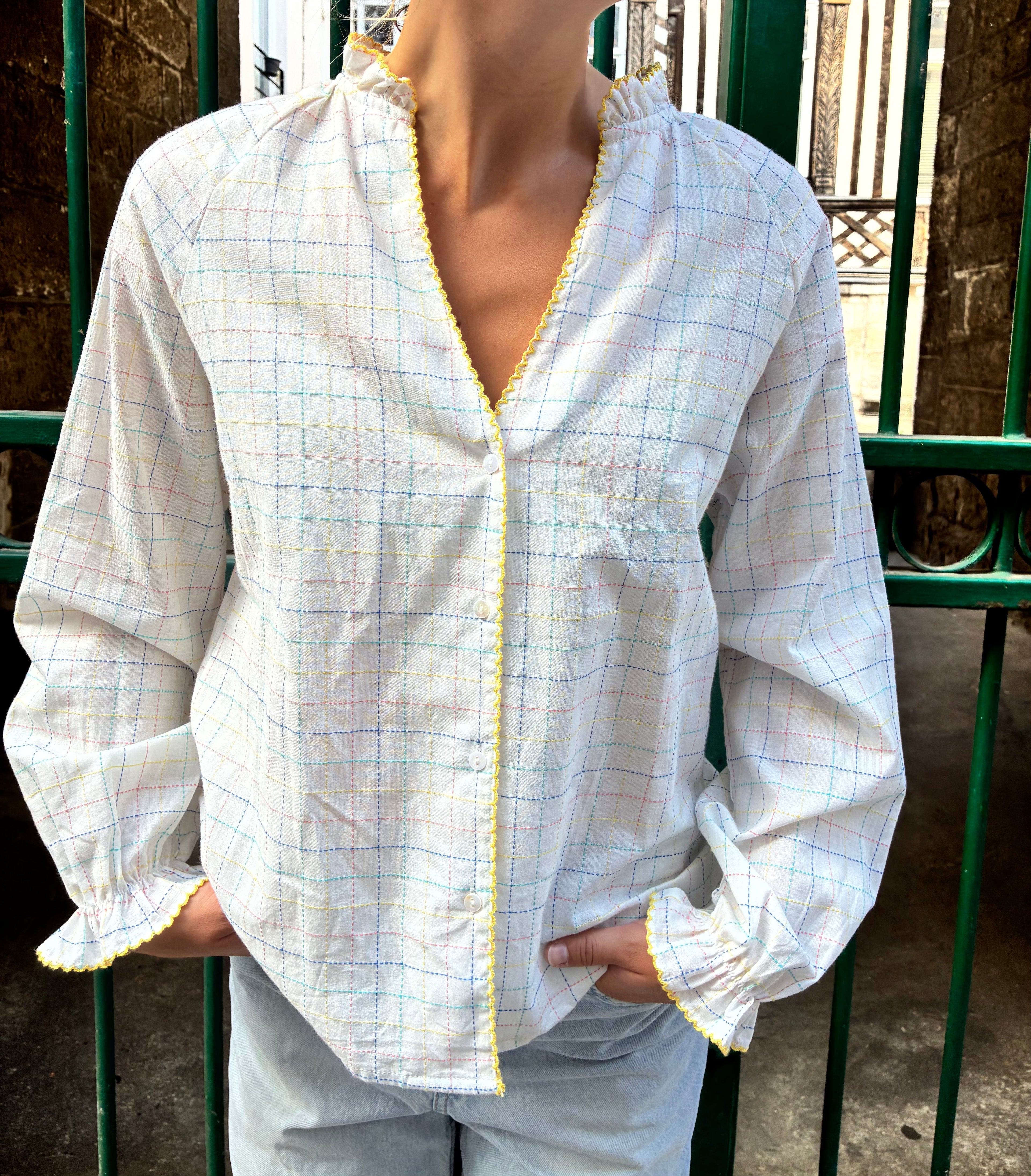 Blouse à carreaux Le Vestiaire